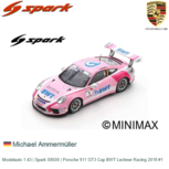 Modelauto 1:43 | Spark S8500 | Porsche 911 GT3 Cup BWT Lechner Racing 2018 #1 Modelauto 1:43 | Spark S8500 | Porsche 911 GT3 Cup BWT Lechner Racing 2018 #1