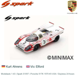 Modelauto 1:43 | Spark S1097 | Porsche 917K 1970 #3 USA / Daytona 24 hours Modelauto 1:43 | Spark S1097 | Porsche 917K 1970 #3 USA / Daytona 24 hours