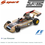 Modelauto 1:43 | Spark S9654 | Surtees TS16 1974 #23 Sweden / Anderstorp / Swedish Grand Prix Modelauto 1:43 | Spark S9654 | Surtees TS16 1974 #23 Sweden / Anderstorp / Swedish Grand Prix
