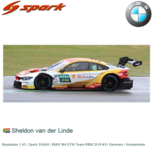 Modelauto 1:43 | Spark SG640 | BMW M4 DTM Team RBM 2019 #31 Germany / Hockenheim Modelauto 1:43 | Spark SG640 | BMW M4 DTM Team RBM 2019 #31 Germany / Hockenheim