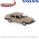 Modelauto 1:43 | Minichamps 940171702 | Volvo 740 GL Goud metallic 1986 Modelauto 1:43 | Minichamps 940171702 | Volvo 740 GL Goud metallic 1986