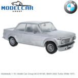 Modelauto 1:18 | Model Car Group MCG18148 | BMW 2002 Turbo White 1973 Modelauto 1:18 | Model Car Group MCG18148 | BMW 2002 Turbo White 1973