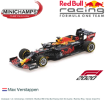 Modelauto 1:43 | Minichamps 410200233 | Red Bull RB16 Red Bull Racing 2020 #33 Austria / Red Bull Ring / Styrian Grand Prix Modelauto 1:43 | Minichamps 410200233 | Red Bull RB16 Red Bull Racing 2020 #33 Austria / Red Bull Ring / Styrian Grand Prix