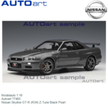 Modelauto 1:18 | Autoart 77463 | Nissan Skyline GT-R (R34) Z-Tune Black Pearl Modelauto 1:18 | Autoart 77463 | Nissan Skyline GT-R (R34) Z-Tune Black Pearl