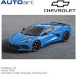 Modelauto 1:18 | Autoart 71280 | Chevrolet Corvette C8 Stingray Rapid Blue 2021 Modelauto 1:18 | Autoart 71280 | Chevrolet Corvette C8 Stingray Rapid Blue 2021