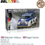 Modelauto 1:24 | Belkits BEL015 | MG Metro 6R4 | Austin Rover WRT 1986 #11 Monaco / Monte Carlo / Rally Modelauto 1:24 | Belkits BEL015 | MG Metro 6R4 | Austin Rover WRT 1986 #11 Monaco / Monte Carlo / Rally