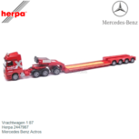 Vrachtwagen 1:87 | Herpa 2447987 | Mercedes Benz Actros Vrachtwagen 1:87 | Herpa 2447987 | Mercedes Benz Actros