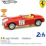 Modelauto 1:43 | Hotwheels P9940 | Ferrari 166 MM Barchetta Rood 1949 #22 France / Le Mans / 24 Hours Modelauto 1:43 | Hotwheels P9940 | Ferrari 166 MM Barchetta Rood 1949 #22 France / Le Mans / 24 Hours
