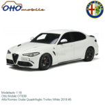 Modelauto 1:18 | Otto Mobile OT839 | Alfa Romeo Giulia Quadrifoglio Trofeo White 2019 #5 Modelauto 1:18 | Otto Mobile OT839 | Alfa Romeo Giulia Quadrifoglio Trofeo White 2019 #5