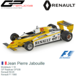 Modelauto 1:18 | GP Replicas GP53B | Renault RE20 | Renault F1 1980 Modelauto 1:18 | GP Replicas GP53B | Renault RE20 | Renault F1 1980