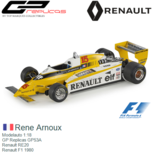 Modelauto 1:18 | GP Replicas GP53A | Renault RE20 | Renault F1 1980 Modelauto 1:18 | GP Replicas GP53A | Renault RE20 | Renault F1 1980
