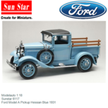 Modelauto 1:18 | Sunstar 6117 | Ford Model A Pickup Hessian Blue 1931 Modelauto 1:18 | Sunstar 6117 | Ford Model A Pickup Hessian Blue 1931