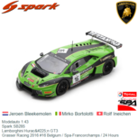 Modelauto 1:43 | Spark SB285 | Lamborghini Huracán GT3 | Grasser Racing 2016 #16 Belgium / Spa-Francorchamps / 24 Hours Modelauto 1:43 | Spark SB285 | Lamborghini Huracán GT3 | Grasser Racing 2016 #16 Belgium / Spa-Francorchamps / 24 Hours