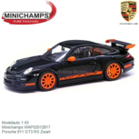 Modelauto 1:43 | Minichamps WAP02012817 | Porsche 911 GT3 RS Zwart Modelauto 1:43 | Minichamps WAP02012817 | Porsche 911 GT3 RS Zwart