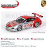 Modelauto 1:43 | Minichamps 400076444 | Porsche 911 GT3 RSR | Flying Lizard Motorsport 2007 #44 USA / Sebring / 12 Hours Modelauto 1:43 | Minichamps 400076444 | Porsche 911 GT3 RSR | Flying Lizard Motorsport 2007 #44 USA / Sebring / 12 Hours