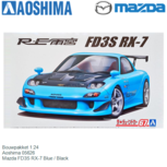 Bouwpakket 1:24 | Aoshima 05626 | Mazda FD3S RX-7 Blue / Black Bouwpakket 1:24 | Aoshima 05626 | Mazda FD3S RX-7 Blue / Black