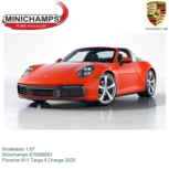 Modelauto 1:87 | Minichamps 870066061 | Porsche 911 Targa 4 Orange 2020 Modelauto 1:87 | Minichamps 870066061 | Porsche 911 Targa 4 Orange 2020