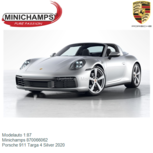 Modelauto 1:87 | Minichamps 870066062 | Porsche 911 Targa 4 Silver 2020 Modelauto 1:87 | Minichamps 870066062 | Porsche 911 Targa 4 Silver 2020