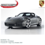 Modelauto 1:43 | Minichamps 410069561 | Porsche 911 Targa Grey Metallic 2020 Modelauto 1:43 | Minichamps 410069561 | Porsche 911 Targa Grey Metallic 2020