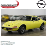 Modelauto 1:18 | Minichamps 180049032 | Opel GT Yellow 1970 Modelauto 1:18 | Minichamps 180049032 | Opel GT Yellow 1970