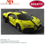 Modelauto 1:18 | MR Collection Models BUG013D | Bugatti Chiron Pur Sport Molsheim Yellow #16 Modelauto 1:18 | MR Collection Models BUG013D | Bugatti Chiron Pur Sport Molsheim Yellow #16