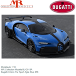 Modelauto 1:18 | MR Collection Models BUG013A | Bugatti Chiron Pur Sport Agile Blue #16 Modelauto 1:18 | MR Collection Models BUG013A | Bugatti Chiron Pur Sport Agile Blue #16