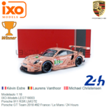 Modelauto 1:18 | IXO-Models LEGT18003 | Porsche 911 RSR LMGTE | Porsche GT Team 2018 #92 France / Le Mans / 24 Hours Modelauto 1:18 | IXO-Models LEGT18003 | Porsche 911 RSR LMGTE | Porsche GT Team 2018 #92 France / Le Mans / 24 Hours