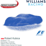 Modelauto 1:18 | Minichamps 110180540 | Williams FW41 Mercedes | Williams Martini Racing 2018 Spanje Modelauto 1:18 | Minichamps 110180540 | Williams FW41 Mercedes | Williams Martini Racing 2018 Spanje