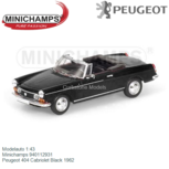 Modelauto 1:43 | Minichamps 940112931 | Peugeot 404 Cabriolet Black 1962 Modelauto 1:43 | Minichamps 940112931 | Peugeot 404 Cabriolet Black 1962