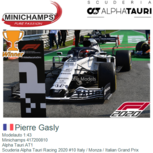 Modelauto 1:43 | Minichamps 417200810 | Alpha Tauri AT1 | Scuderia Alpha Tauri Racing 2020 #10 Italy / Monza / Italian Grand Prix Modelauto 1:43 | Minichamps 417200810 | Alpha Tauri AT1 | Scuderia Alpha Tauri Racing 2020 #10 Italy / Monza / Italian Grand Prix