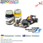 Verf | Zero Paints ZP-1604 | Airbrush Paint Set 2x 30ml Red Bull RB6 | Red Bull Racing 2010 Verf | Zero Paints ZP-1604 | Airbrush Paint Set 2x 30ml Red Bull RB6 | Red Bull Racing 2010
