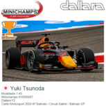 Modelauto 1:43 | Minichamps 410205507 | Dallara F2 | Carlin Motorsport 2020 #7 Bahrain / Circuit Sakhir / Bahrain GP Modelauto 1:43 | Minichamps 410205507 | Dallara F2 | Carlin Motorsport 2020 #7 Bahrain / Circuit Sakhir / Bahrain GP