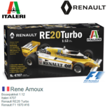 Bouwpakket 1:12 | Italeri 4707 | Renault RE20 Turbo | Renault F1 1970 #16 Bouwpakket 1:12 | Italeri 4707 | Renault RE20 Turbo | Renault F1 1970 #16