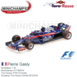 Modelauto 1:43 | Minichamps 417180010 | Toro Rosso STR13 Honda | Scuderia Toro Rosso Honda 2018 #10 Modelauto 1:43 | Minichamps 417180010 | Toro Rosso STR13 Honda | Scuderia Toro Rosso Honda 2018 #10