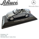 Modelauto 1:43 | Schuco 7367 | Mercedes Benz E Cabrio Zilver Modelauto 1:43 | Schuco 7367 | Mercedes Benz E Cabrio Zilver