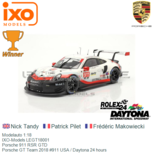 Modelauto 1:18 | IXO-Models LEGT18001 | Porsche 911 RSR GTD | Porsche GT Team 2018 #911 USA / Daytona 24 hours Modelauto 1:18 | IXO-Models LEGT18001 | Porsche 911 RSR GTD | Porsche GT Team 2018 #911 USA / Daytona 24 hours