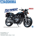 Bouwpakket 1:12 | Aoshima 04149 | Kawasaki Zephyr Black / Gold Bouwpakket 1:12 | Aoshima 04149 | Kawasaki Zephyr Black / Gold