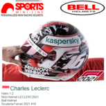 Helm 1:2 | Mini Helmet LECLERC2021 | Bell Helmet | Scuderia Ferrari 2021 #16 Helm 1:2 | Mini Helmet LECLERC2021 | Bell Helmet | Scuderia Ferrari 2021 #16