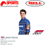 Helm 1:2 | Mini Helmet NORRIS2021 | Bell Helmet | McLaren F1 2021 #4 Helm 1:2 | Mini Helmet NORRIS2021 | Bell Helmet | McLaren F1 2021 #4