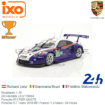 Modelauto 1:18 | IXO-Models LEGT18004 | Porsche 911 RSR LMGTE | Porsche GT Team 2018 #91 France / Le Mans / 24 Hours Modelauto 1:18 | IXO-Models LEGT18004 | Porsche 911 RSR LMGTE | Porsche GT Team 2018 #91 France / Le Mans / 24 Hours