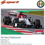 Modelauto 1:18 | Spark 18S477 | Alfa Romeo C39 | Alfa Romeo Racing ORLEN 2020 #7 Spain / Barcelona Modelauto 1:18 | Spark 18S477 | Alfa Romeo C39 | Alfa Romeo Racing ORLEN 2020 #7 Spain / Barcelona