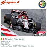 Modelauto 1:18 | Spark 18S478 | Alfa Romeo C39 | Alfa Romeo Racing ORLEN 2020 #99 Spain / Barcelona Modelauto 1:18 | Spark 18S478 | Alfa Romeo C39 | Alfa Romeo Racing ORLEN 2020 #99 Spain / Barcelona