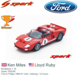 Modelauto 1:18 | Spark 18SE66 | Ford X Philips 1966 #1 USA / Sebring / 12 Hours Modelauto 1:18 | Spark 18SE66 | Ford X Philips 1966 #1 USA / Sebring / 12 Hours