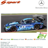 Modelauto 1:43 | Spark SG316 | Mercedes Benz AMG GT3 | Black Falcon Racing 2017 #4 Germany / Nürburgring / 24 Hours Modelauto 1:43 | Spark SG316 | Mercedes Benz AMG GT3 | Black Falcon Racing 2017 #4 Germany / Nürburgring / 24 Hours