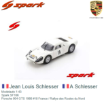 Modelauto 1:43 | Spark SF166 | Porsche 904 GTS 1966 #18 France / Rallye des Routes du Nord Modelauto 1:43 | Spark SF166 | Porsche 904 GTS 1966 #18 France / Rallye des Routes du Nord