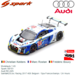 Modelauto 1:43 | Spark SB151 | Audi R8 LMS | Saintéloc Racing 2017 #26 Belgium / Spa-Francorchamps / 24 Hours Modelauto 1:43 | Spark SB151 | Audi R8 LMS | Saintéloc Racing 2017 #26 Belgium / Spa-Francorchamps / 24 Hours