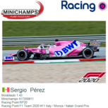 Modelauto 1:43 | Minichamps 417200811 | Racing Point RP20 | Racing Point F1 Team 2020 #11 Italy / Monza / Italian Grand Prix Modelauto 1:43 | Minichamps 417200811 | Racing Point RP20 | Racing Point F1 Team 2020 #11 Italy / Monza / Italian Grand Prix