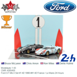 Modelauto 1:43 | CMR 4305455 | Ford GT Mk.II Set #1 #2 1966 1_#2_France_/_Le_Mans_24_Hours
