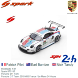 Modelauto 1:87 | Spark 87S152 | Porsche 911 RSR | Porsche GT Team 2019 #93 France / Le Mans 24 Hours Modelauto 1:87 | Spark 87S152 | Porsche 911 RSR | Porsche GT Team 2019 #93 France / Le Mans 24 Hours