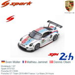 Modelauto 1:87 | Spark 87S153 | Porsche 911 RSR | Porsche GT Team 2019 #94 France / Le Mans 24 Hours Modelauto 1:87 | Spark 87S153 | Porsche 911 RSR | Porsche GT Team 2019 #94 France / Le Mans 24 Hours
